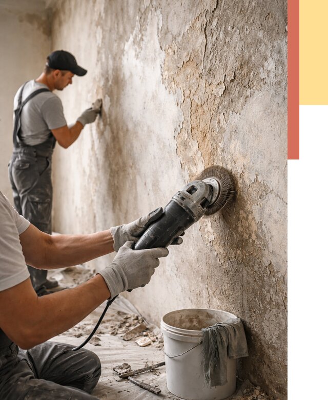 Снятие и удаление краски со стен в Рубцовске от 2124 руб. — ОТДЕЛОЧНИК-Рбц