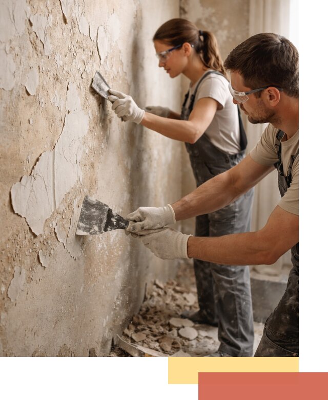 Снятие старой шпаклевки и подготовка поверхностей в Рубцовске