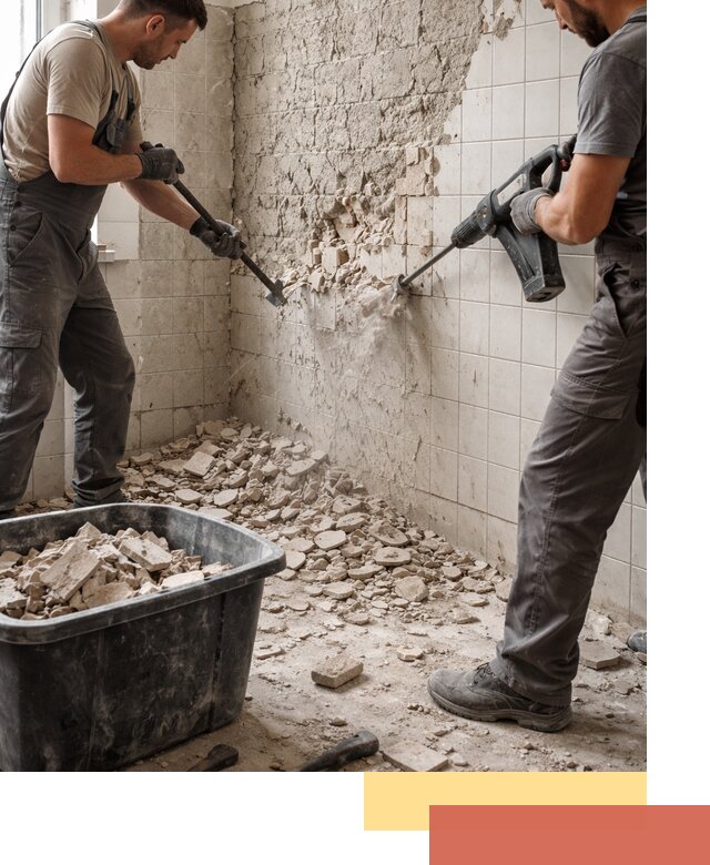 Демонтаж плитки со стен в Рубцовске быстро и аккуратно