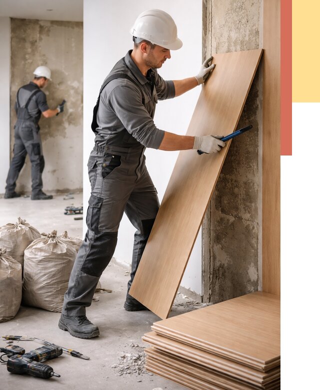 Демонтаж стеновых панелей в Рубцовске от 3540 руб. за м² быстро и недорого | ОТДЕЛОЧНИК-Рбц