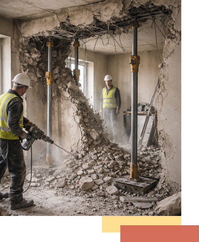 Снос несущих стен в Рубцовске с гарантией безопасности и качества