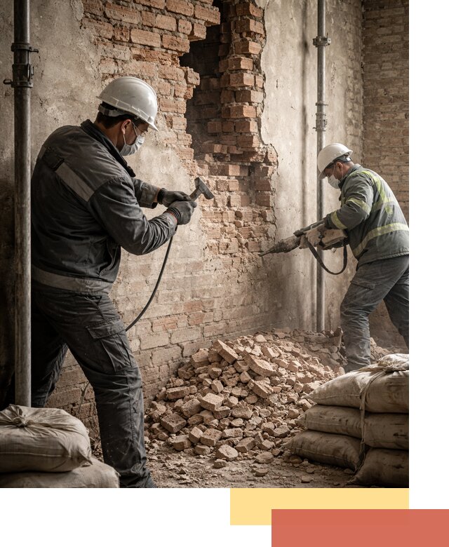 Демонтаж кирпичных стен в Рубцовске быстро и безопасно