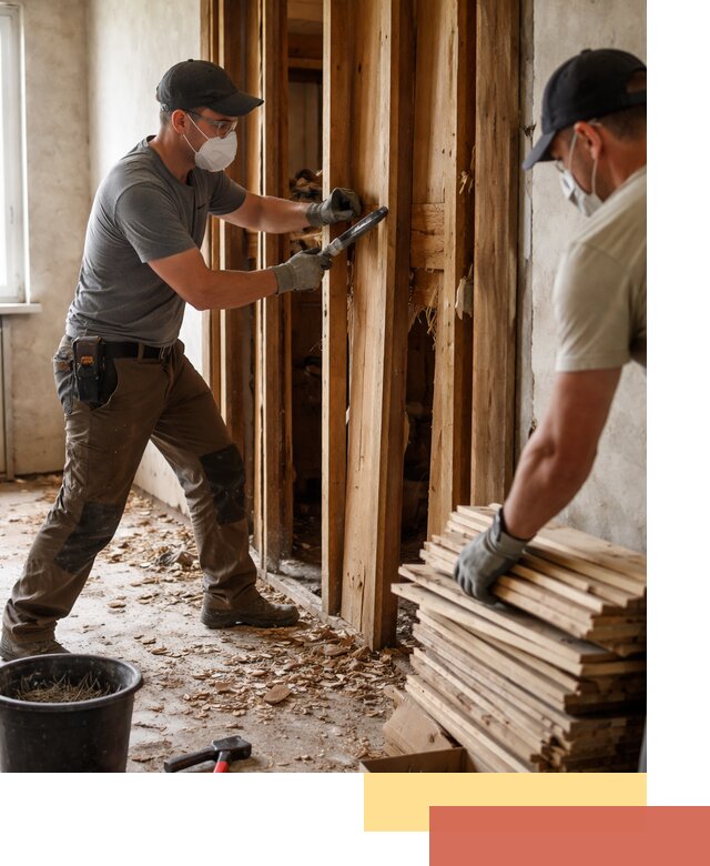 Демонтаж деревянных перегородок в Рубцовске быстро и аккуратно