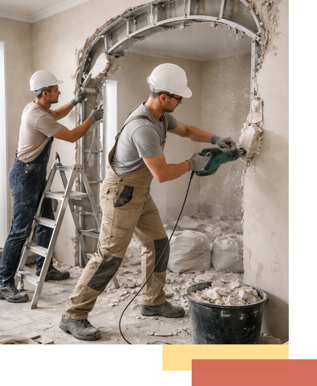 Демонтаж гипсокартонной арки в Рубцовске быстро и аккуратно