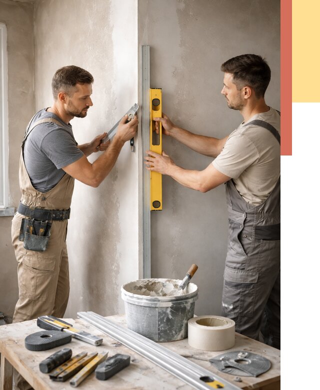 Выведение углов стен в Рубцовске от 1871 руб. быстро и недорого | ОТДЕЛОЧНИК-Рбц