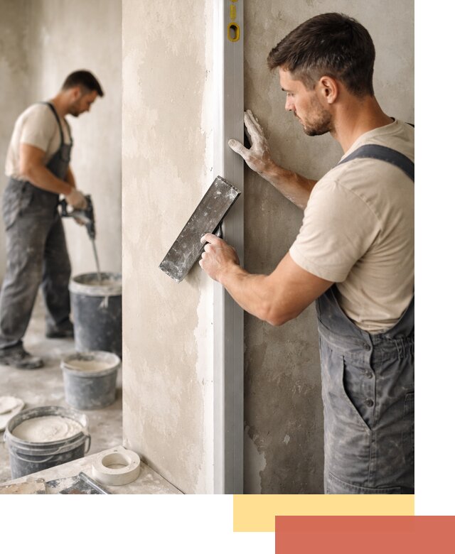 Выведение углов стен в Рубцовске: монтаж и оштукатуривание