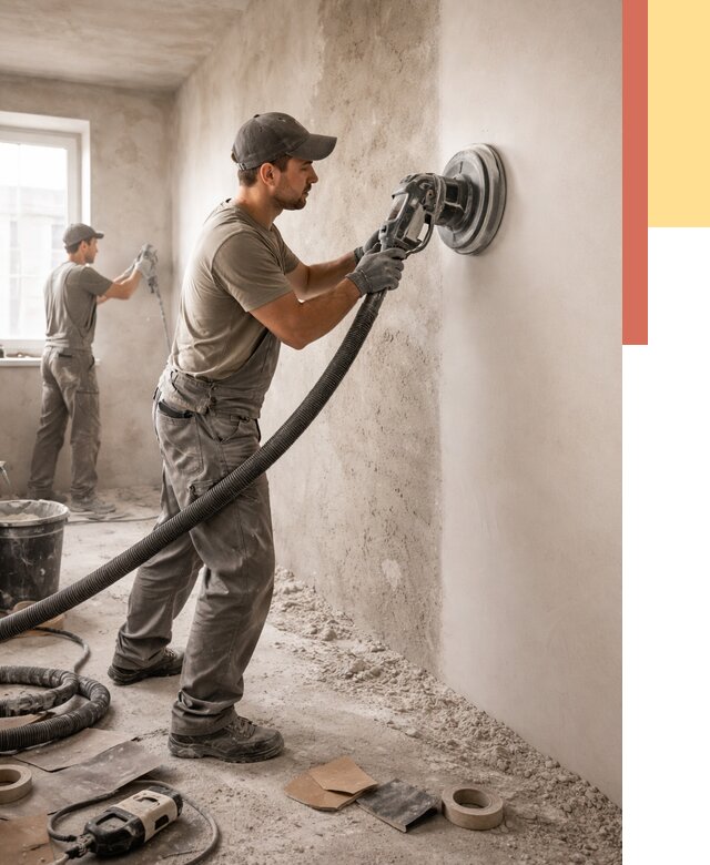 Шлифовка стен в Рубцовске от 1214 руб/м2 — быстро и недорого | ОТДЕЛОЧНИК-Рбц