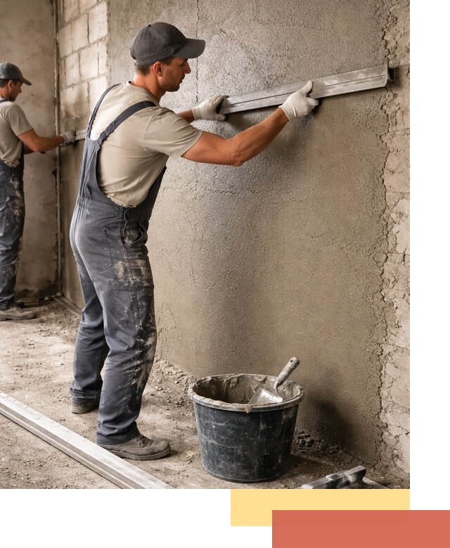 Штукатурка стен цементно-песчаная в Рубцовске профессионально