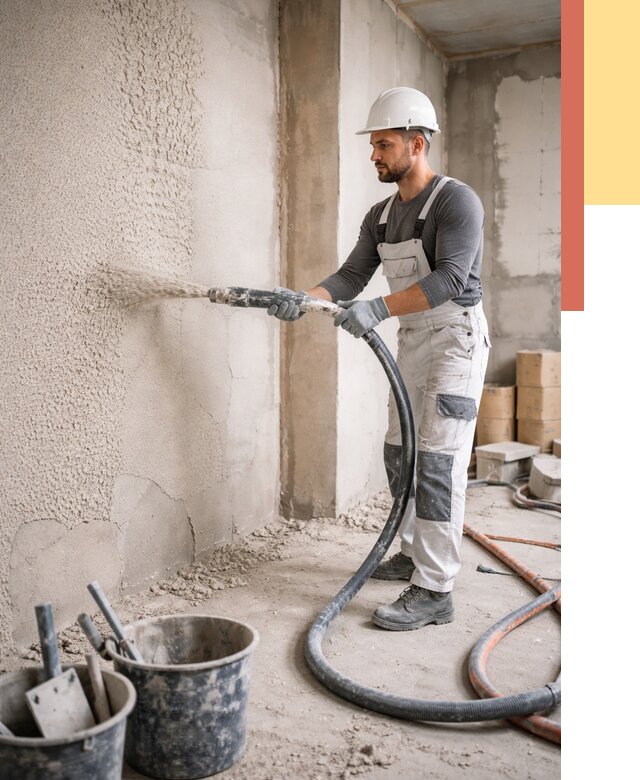 Машинная штукатурка стен в Рубцовске под ключ от 6573 руб./м2 | ОТДЕЛОЧНИК-Рбц