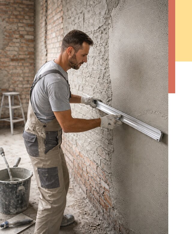 Штукатурка кирпичных стен в Рубцовске от 4551 руб/м2 — быстро и недорого | ОТДЕЛОЧНИК-Рбц