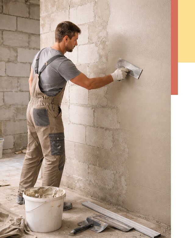 Штукатурка стен из газобетона в Рубцовске от 2124 руб./м2 — быстро и недорого | ОТДЕЛОЧНИК-Рбц