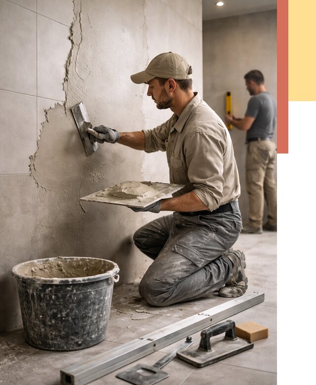 Штукатурка стен в ванной в Рубцовске от 4551 руб./м² — выравнивание под ключ | ОТДЕЛОЧНИК-Рбц