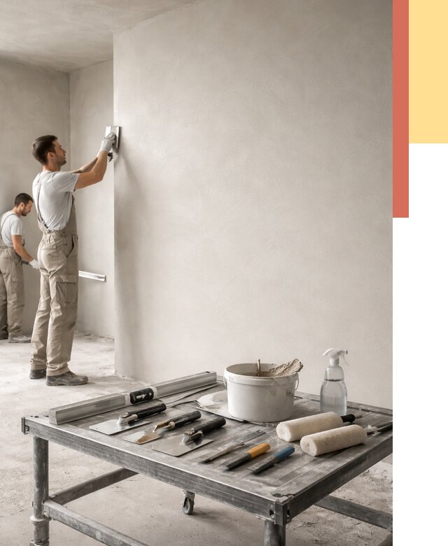 Штукатурка стен под покраску в Рубцовске от 4551 руб./м² — качественно и недорого | ОТДЕЛОЧНИК-Рбц