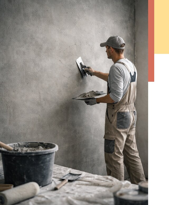 Декоративная штукатурка под бетон в Рубцовске от 2528 руб./м² — нанесение под ключ | ОТДЕЛОЧНИК-Рбц