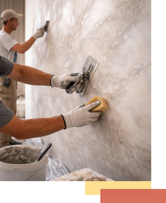 Декоративная штукатурка под мрамор в Рубцовске для стен и потолков