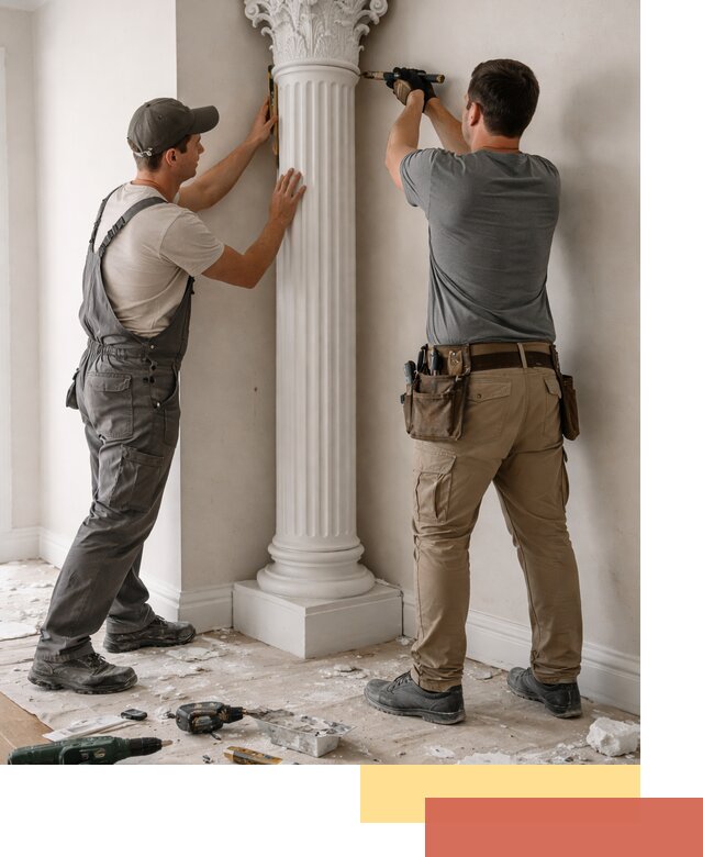 Установка декоративных колонн в Рубцовске под ключ