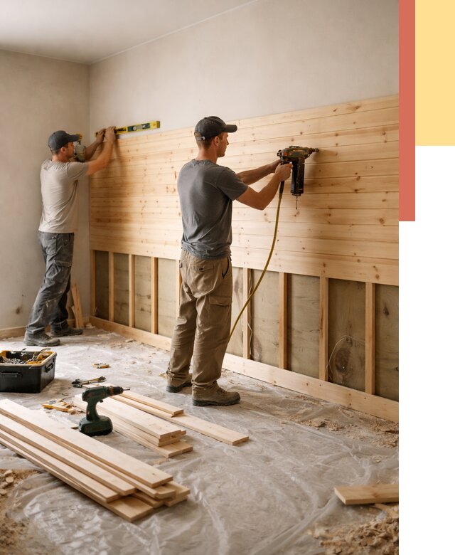 Монтаж деревянной вагонки на стены в Рубцовске от 7585 руб. | Услуги монтажа вагонки | ОТДЕЛОЧНИК-Рбц