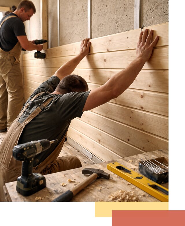 Монтаж деревянной вагонки на стены в Рубцовске быстро и качественно