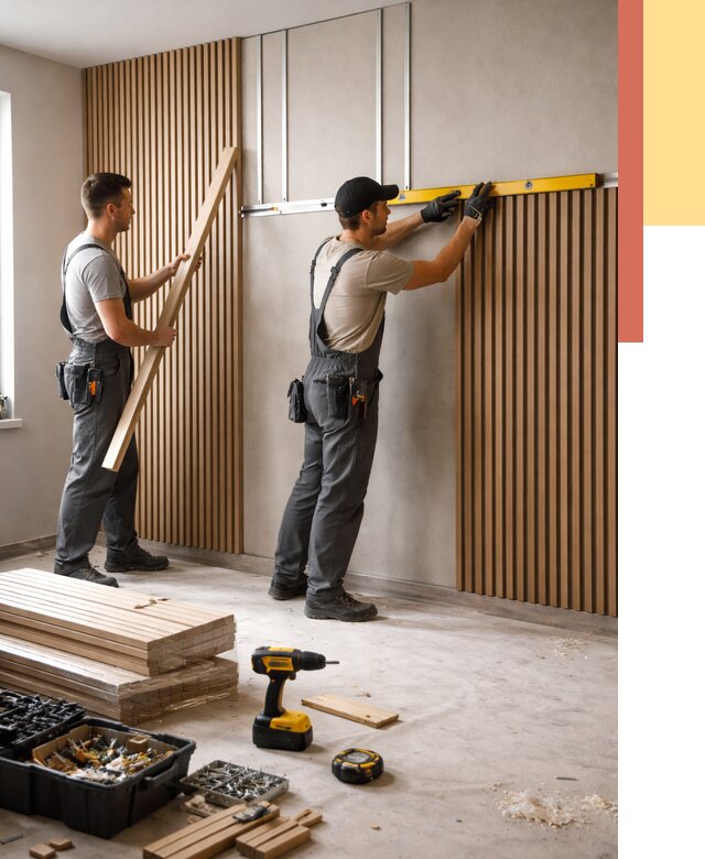 Монтаж реечных панелей на стены в Рубцовске от 1214 руб. — быстро и недорого | ОТДЕЛОЧНИК-Рбц