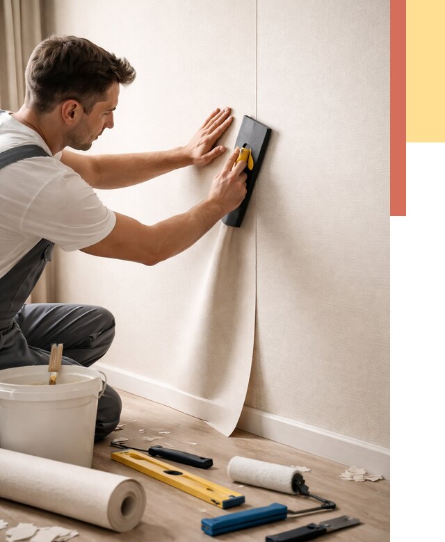 Поклейка виниловых обоев в Рубцовске от 4551 руб. | Быстро и недорого — ОТДЕЛОЧНИК-Рбц