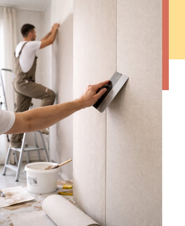 Поклейка текстильных обоев в Рубцовске от 4551 руб. под ключ | ОТДЕЛОЧНИК-Рбц