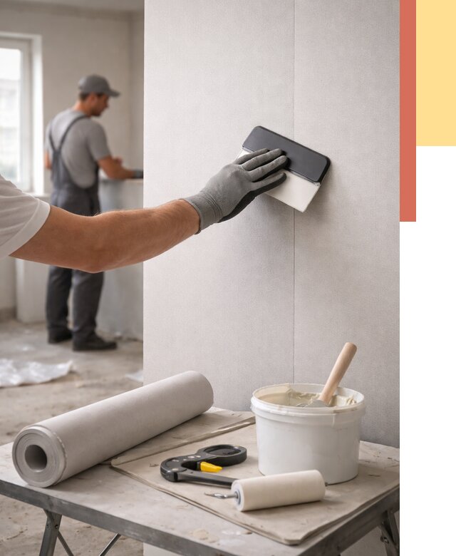 Поклейка обоев под покраску в Рубцовске от 3540 руб. за м2 | ОТДЕЛОЧНИК-Рбц