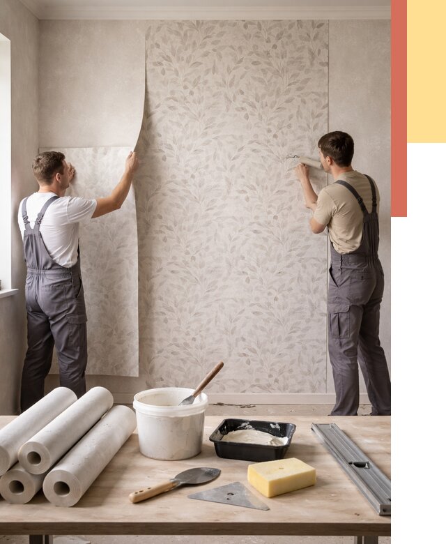 Поклейка обоев с подбором рисунка в Рубцовске от 3540 руб. | ОТДЕЛОЧНИК-Рбц - быстро и недорого