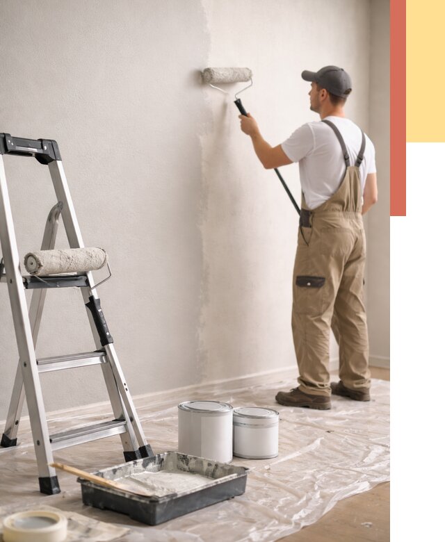 Покраска стен латексной краской в Рубцовске от 4551 руб. за м2 | ОТДЕЛОЧНИК-Рбц