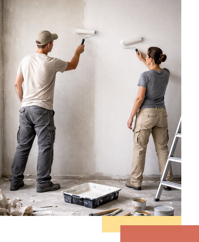 Окраска стен по стеклохолсту в Рубцовске качественно и долговечно