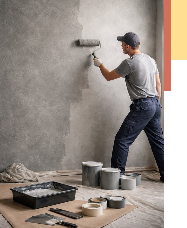 Покраска стен под бетон в Рубцовске от 657 руб. за м2 — быстро и недорого | ОТДЕЛОЧНИК-Рбц