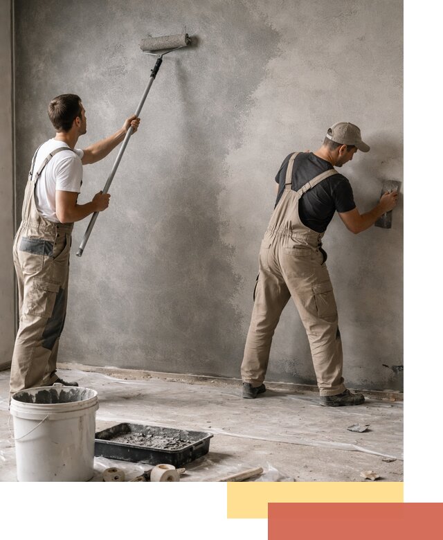 Покраска стен под бетон в Рубцовске профессионально и недорого