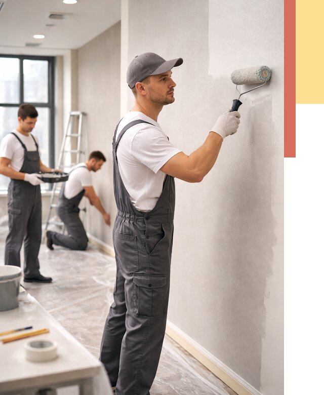 Покраска стен в офисе в Рубцовске от 8596 руб. — быстро и недорого | ОТДЕЛОЧНИК-Рбц