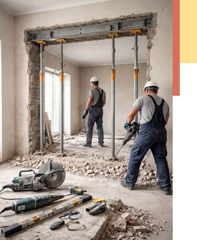 Прорезка проема в стене в Рубцовске от 4551 руб. — быстро и недорого | ОТДЕЛОЧНИК-Рбц