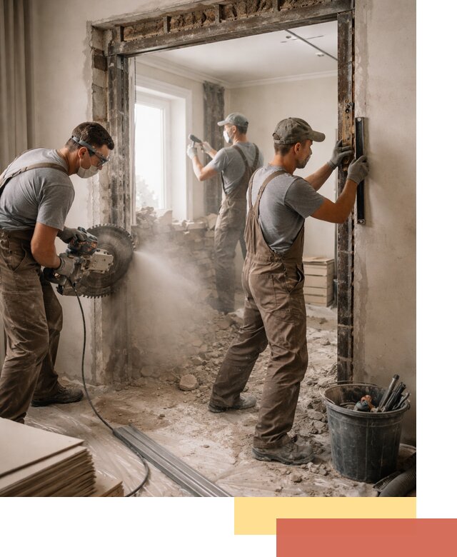 Расширение дверного проема под установку новой двери в Рубцовске