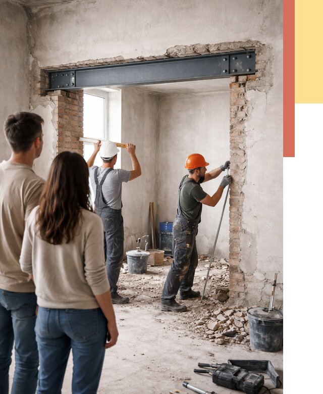 Усиление проема в стене в Рубцовске от 9607 руб. — усиление дверного проема металлоконструкцией | ОТДЕЛОЧНИК-Рбц