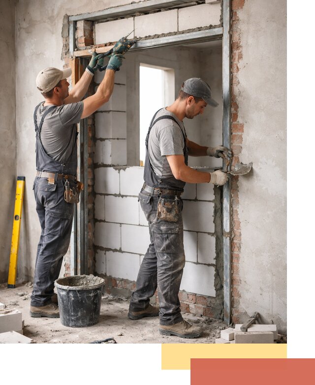 Закладка дверного проема под ключ в Рубцовске: демонтаж, монтаж, отделка