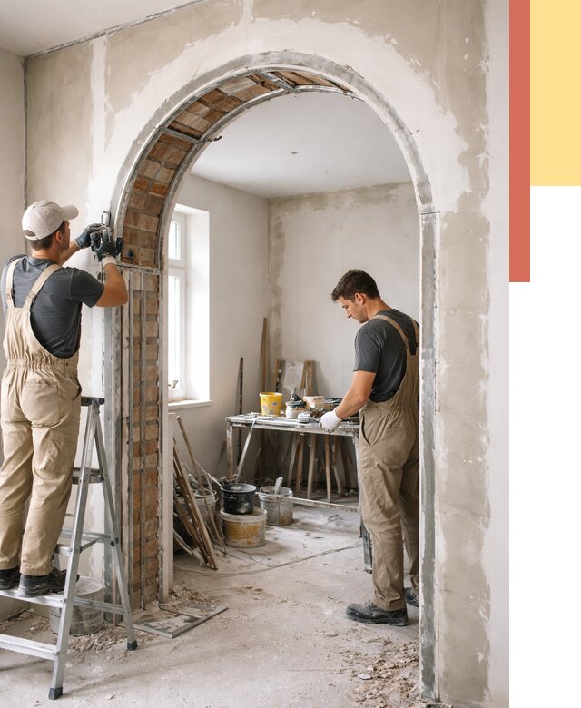 Устройство арочного проема в Рубцовске от 9607 руб. под ключ — быстро и недорого | ОТДЕЛОЧНИК-Рбц