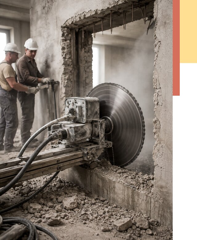 Алмазная резка проемов в Рубцовске от 4551 руб. быстро и недорого | ОТДЕЛОЧНИК-Рбц