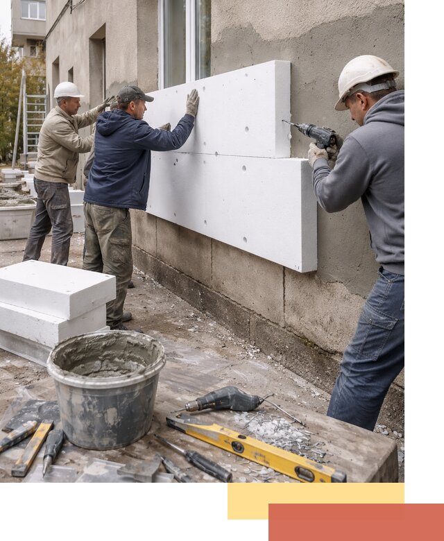 Утепление наружных стен пенопластом в Рубцовске