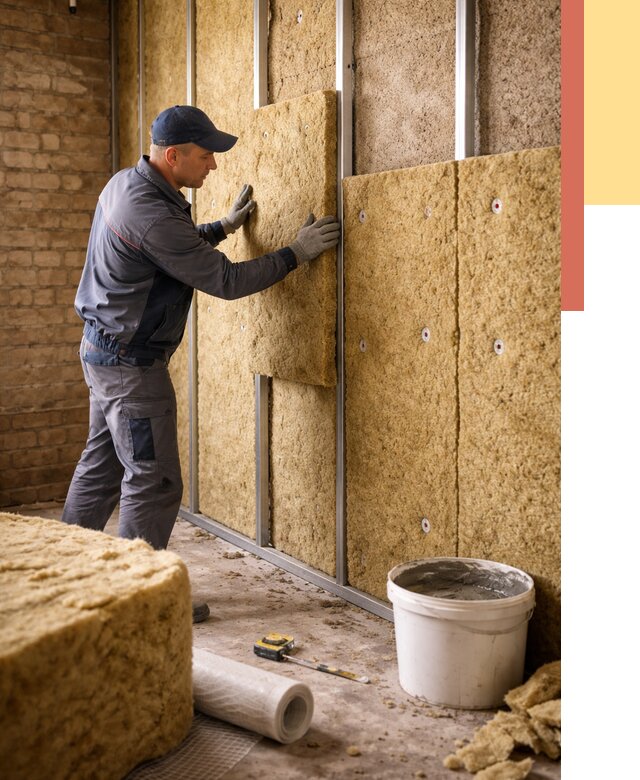 Утепление стен минватой в Рубцовске от 1365 руб./м2 — недорого и быстро | ОТДЕЛОЧНИК-Рбц