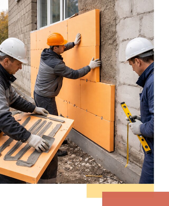 Утепление фасада пеноплексом под ключ в Рубцовске