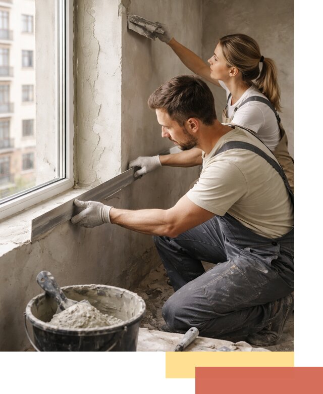 Штукатурка откосов дверей и окон профессионально в Рубцовске