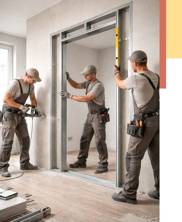 Устройство дверного проема в перегородке в Рубцовске от 4551 руб. под ключ | ОТДЕЛОЧНИК-Рбц