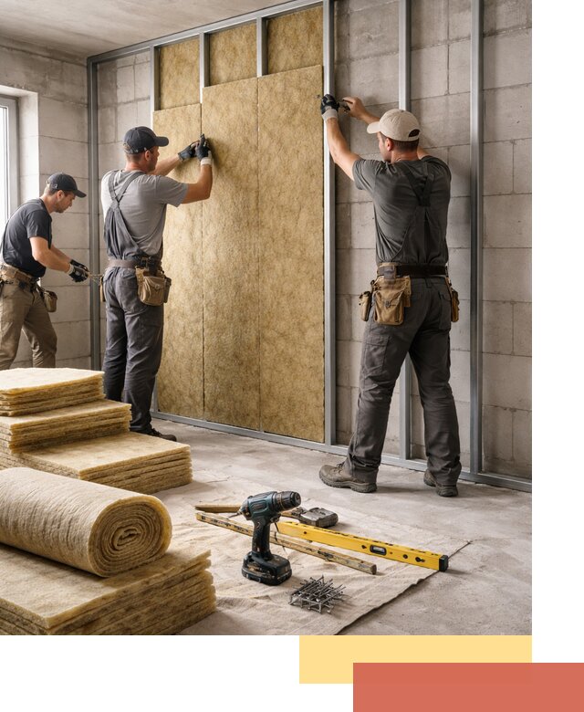 Шумоизоляция перегородок из блоков в Рубцовске — монтаж и защита шумоизоляцией