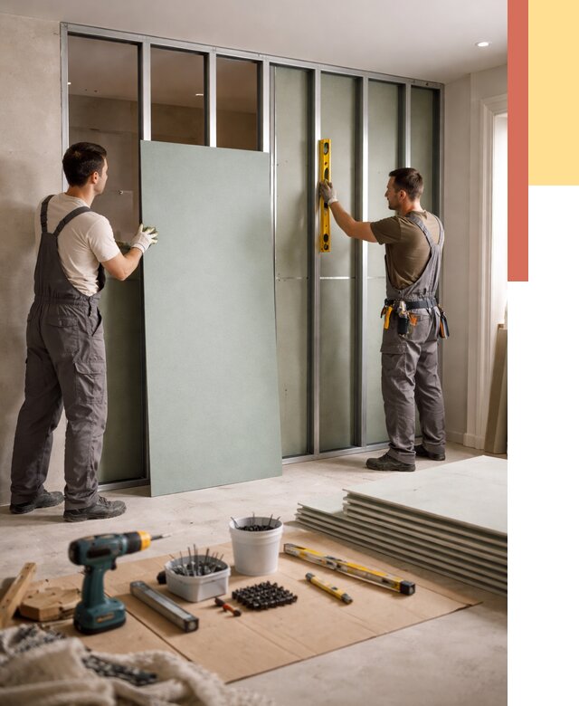 Перегородка из влагостойкого гипсокартона в Рубцовске от 4854 руб. — монтаж под ключ | ОТДЕЛОЧНИК-Рбц