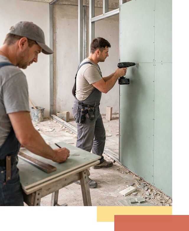 Перегородки из влагостойкого гипсокартона под ключ в Рубцовске