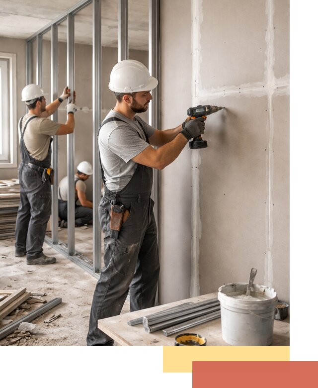 Перегородки из огнестойкого гипсокартона в Рубцовске под ключ