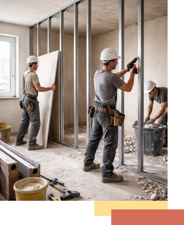 Перенос гипсокартонной перегородки в Рубцовске профессионально и быстро