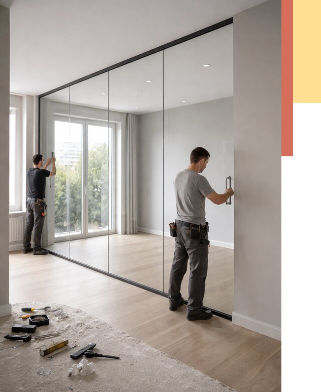 Изготовление стеклянных перегородок в Рубцовске от 12490 руб. под ключ | ОТДЕЛОЧНИК-Рбц