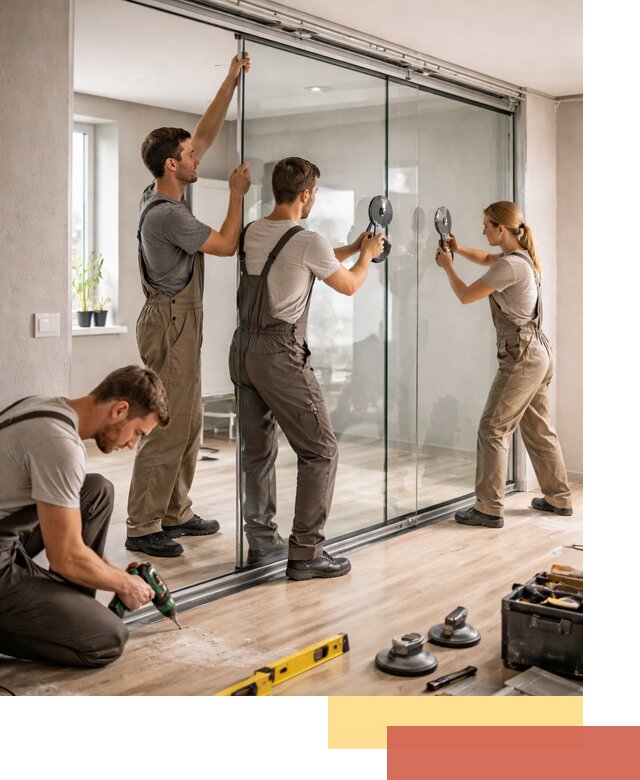 Изготовление стеклянных перегородок на заказ в Рубцовске